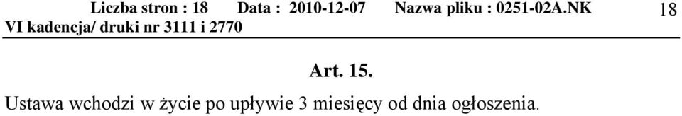 życie po upływie 3