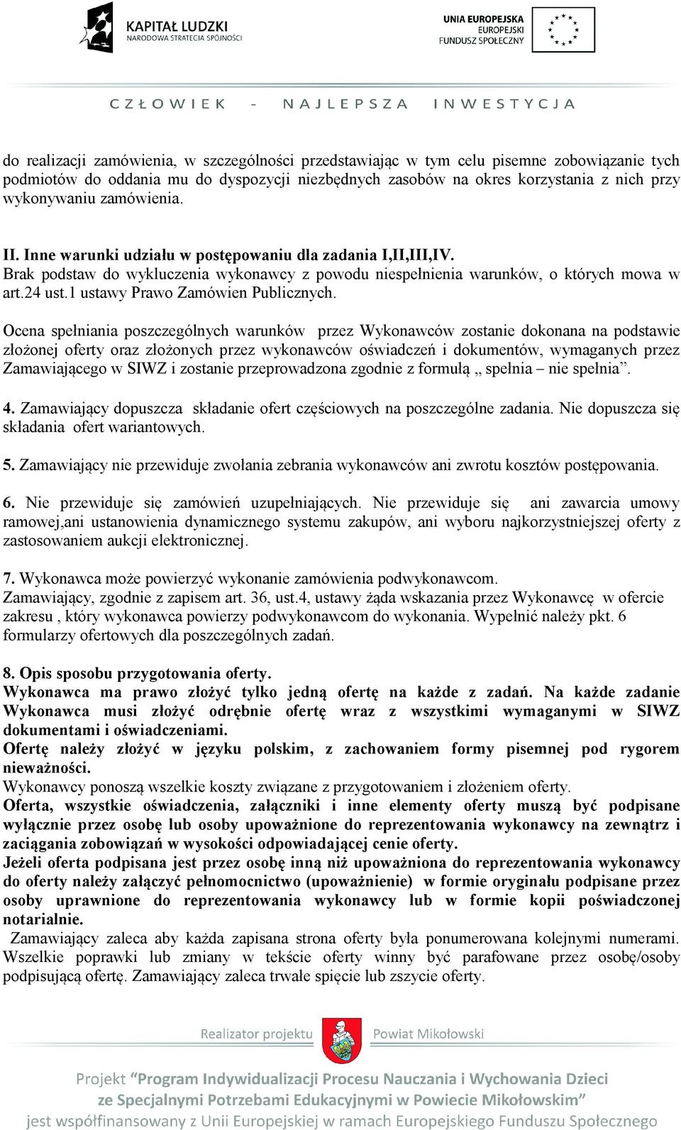 1 ustawy Prawo Zamówien Publicznych.