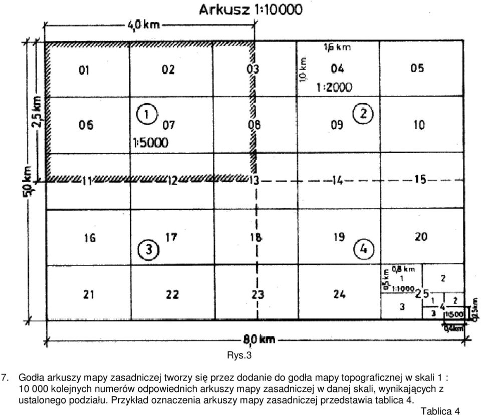 topograficznej w skali 1 : 10 000 kolejnych numerów odpowiednich arkuszy