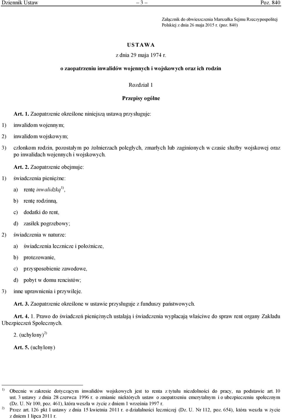 Przepisy ogólne Art. 1.