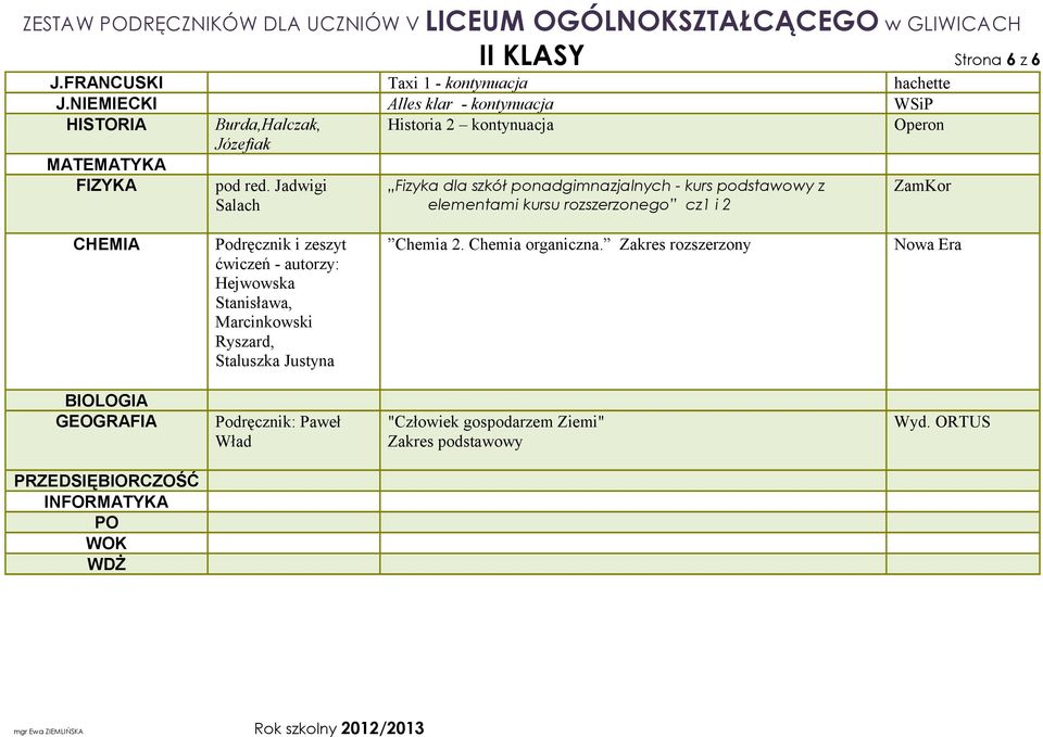 Jadwigi Salach Fizyka dla szkół ponadgimnazjalnych - kurs podstawowy z elementami kursu