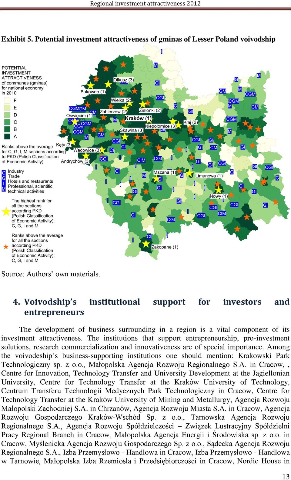 The institutions that support entrepreneurship, pro-investment solutions, research commercialization and innovativeness are of special importance.