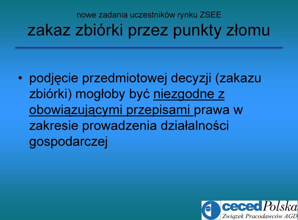 zbiórki) mogłoby być niezgodne z obowiązującymi