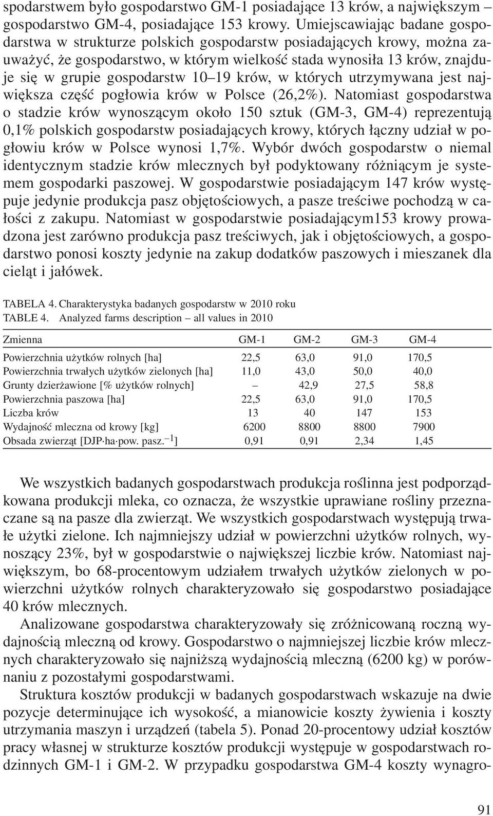 10 19 krów, w których utrzymywana jest najwiêksza czêœæ pog³owia krów w Polsce (26,2%).