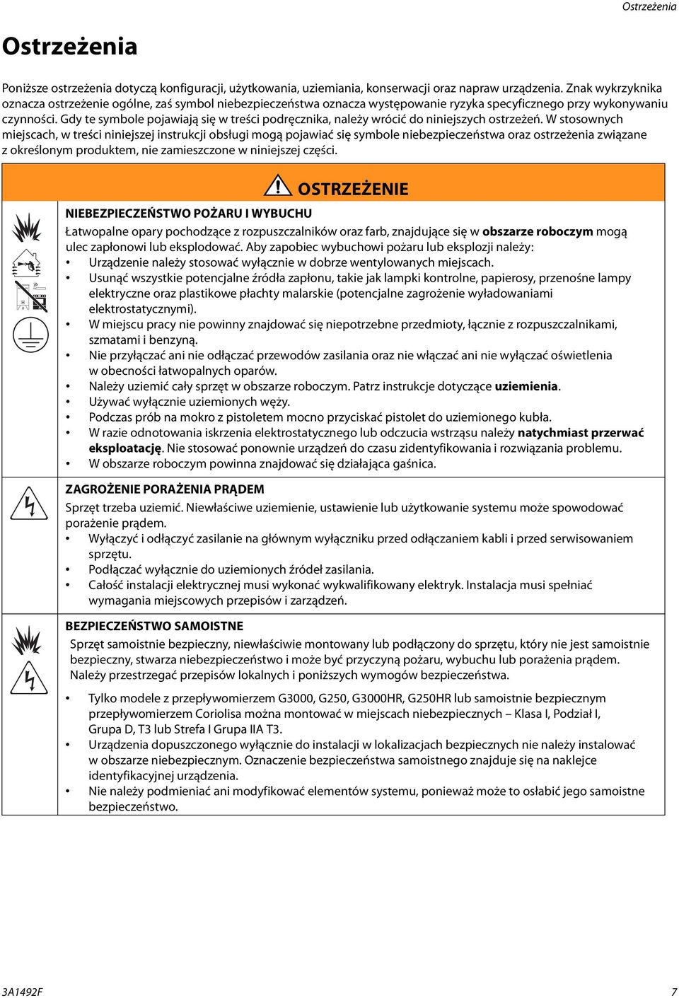Gdy te symbole pojawiają się w treści podręcznika, należy wrócić do niniejszych ostrzeżeń.