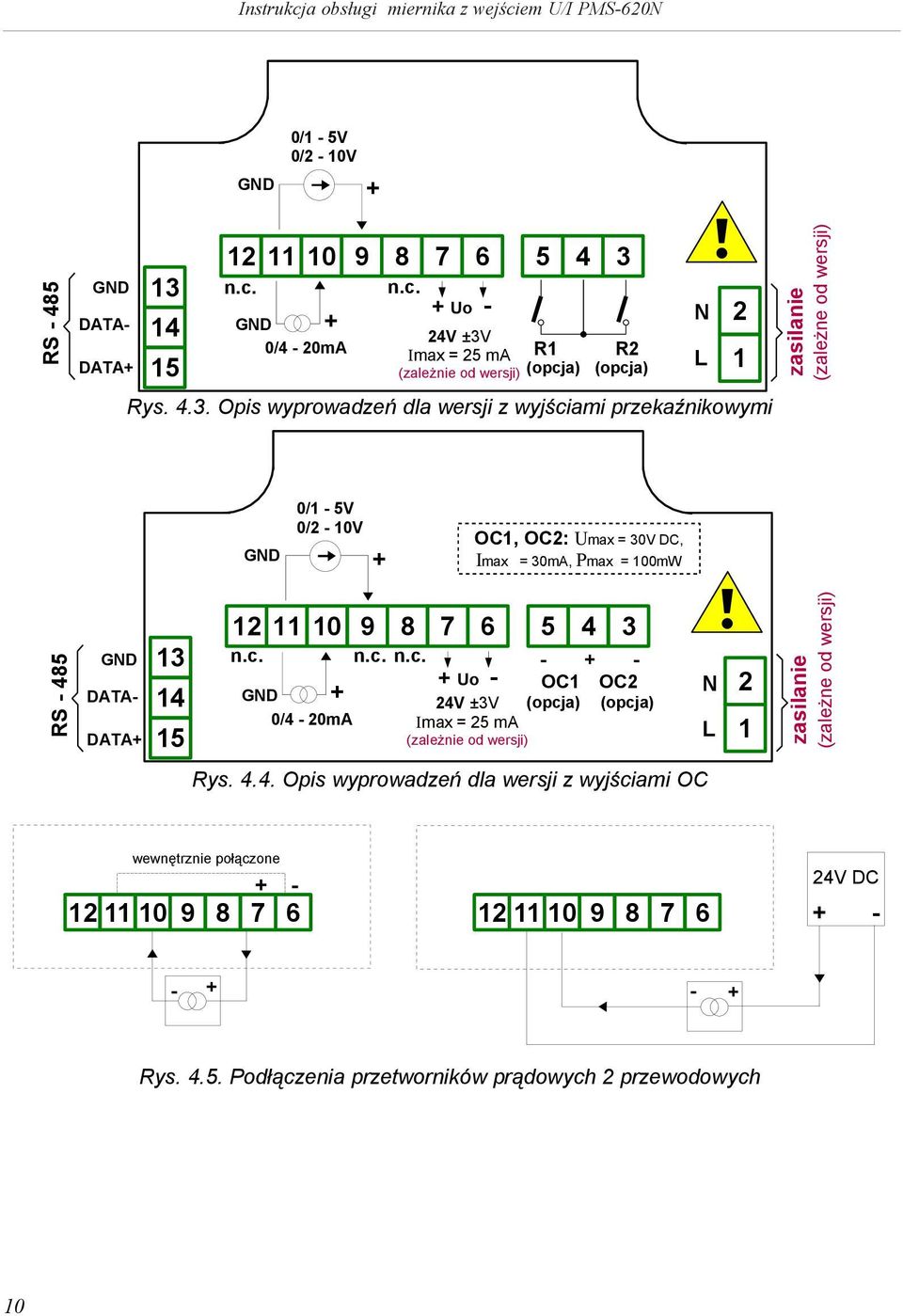 + Uo - 24V ±3V