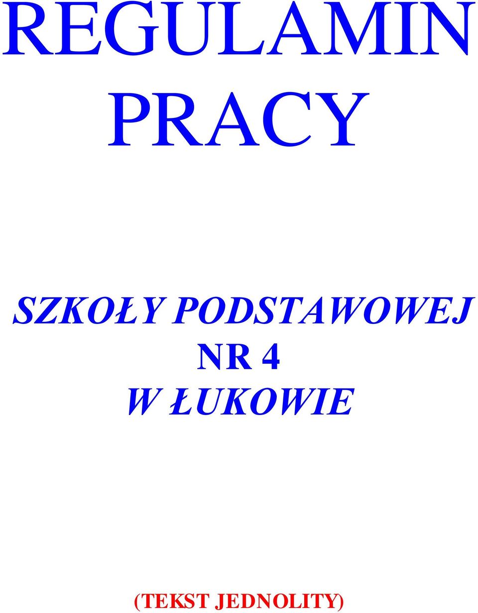 PODSTAWOWEJ NR 4