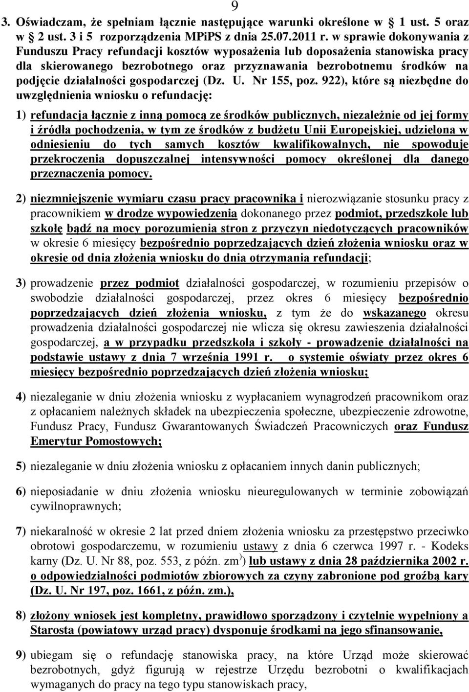 gospodarczej (Dz. U. Nr 155, poz.