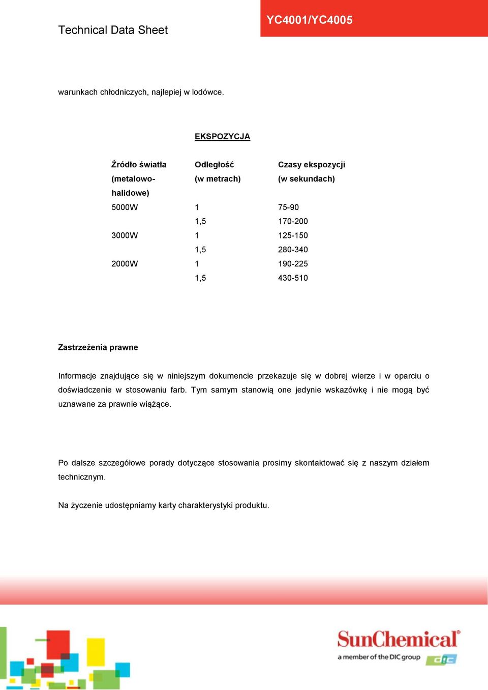 190-225 430-510 Zastrzeżenia prawne Informacje znajdujące się w niniejszym dokumencie przekazuje się w dobrej wierze i w oparciu o doświadczenie w