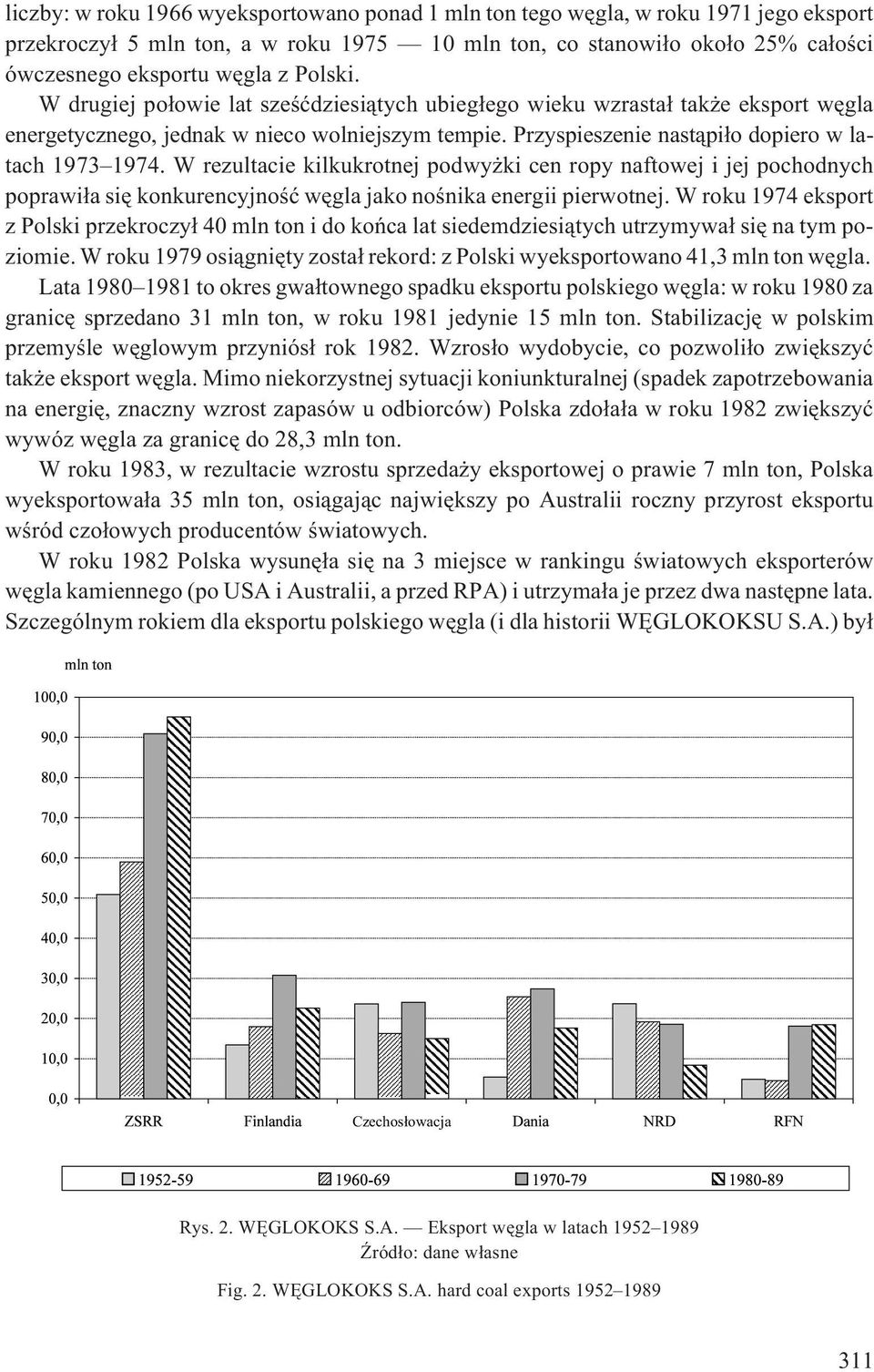 W rezultacie kilkukrotnej podwy ki cen ropy naftowej i jej pochodnych poprawi³a siê konkurencyjnoœæ wêgla jako noœnika energii pierwotnej.