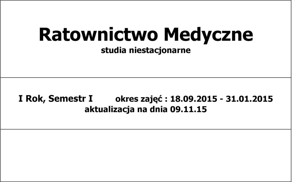 zajęć : 18.09.2015