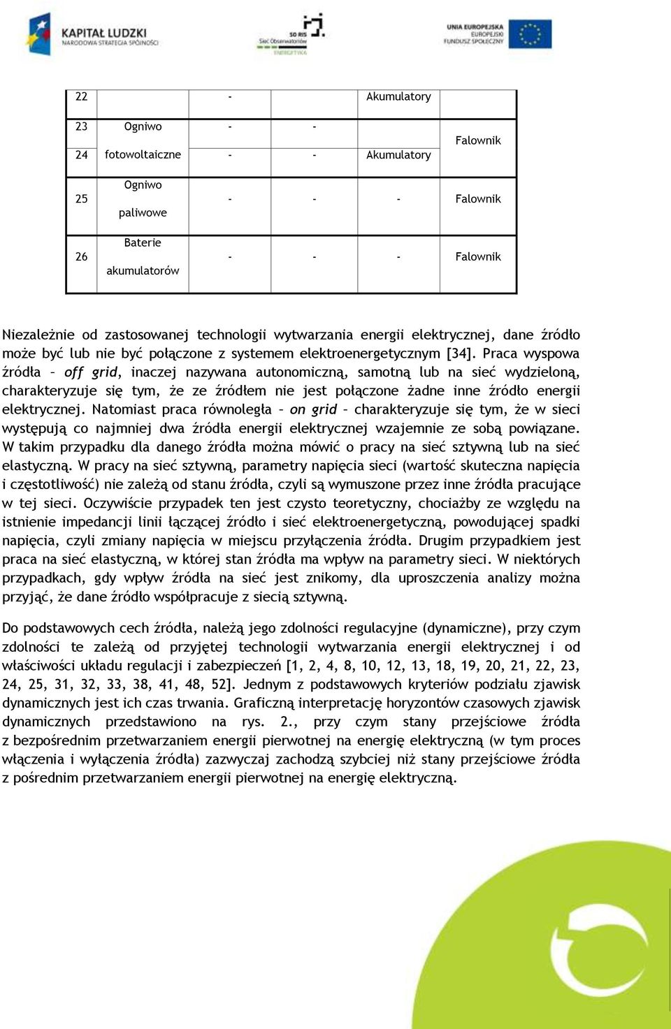 Praca wyspowa źródła off grid, inaczej nazywana autonomiczną, samotną lub na sieć wydzieloną, charakteryzuje się tym, że ze źródłem nie jest połączone żadne inne źródło energii elektrycznej.