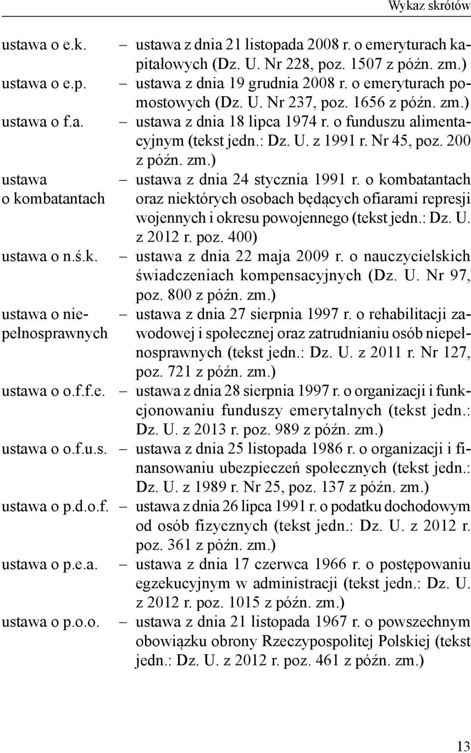 200 z późn. zm.) ustawa z dnia 24 stycznia 1991 r. o kombatantach oraz niektórych osobach będących ofiarami represji wojennych i okresu powojennego (tekst jedn.: Dz. U. z 2012 r. poz.