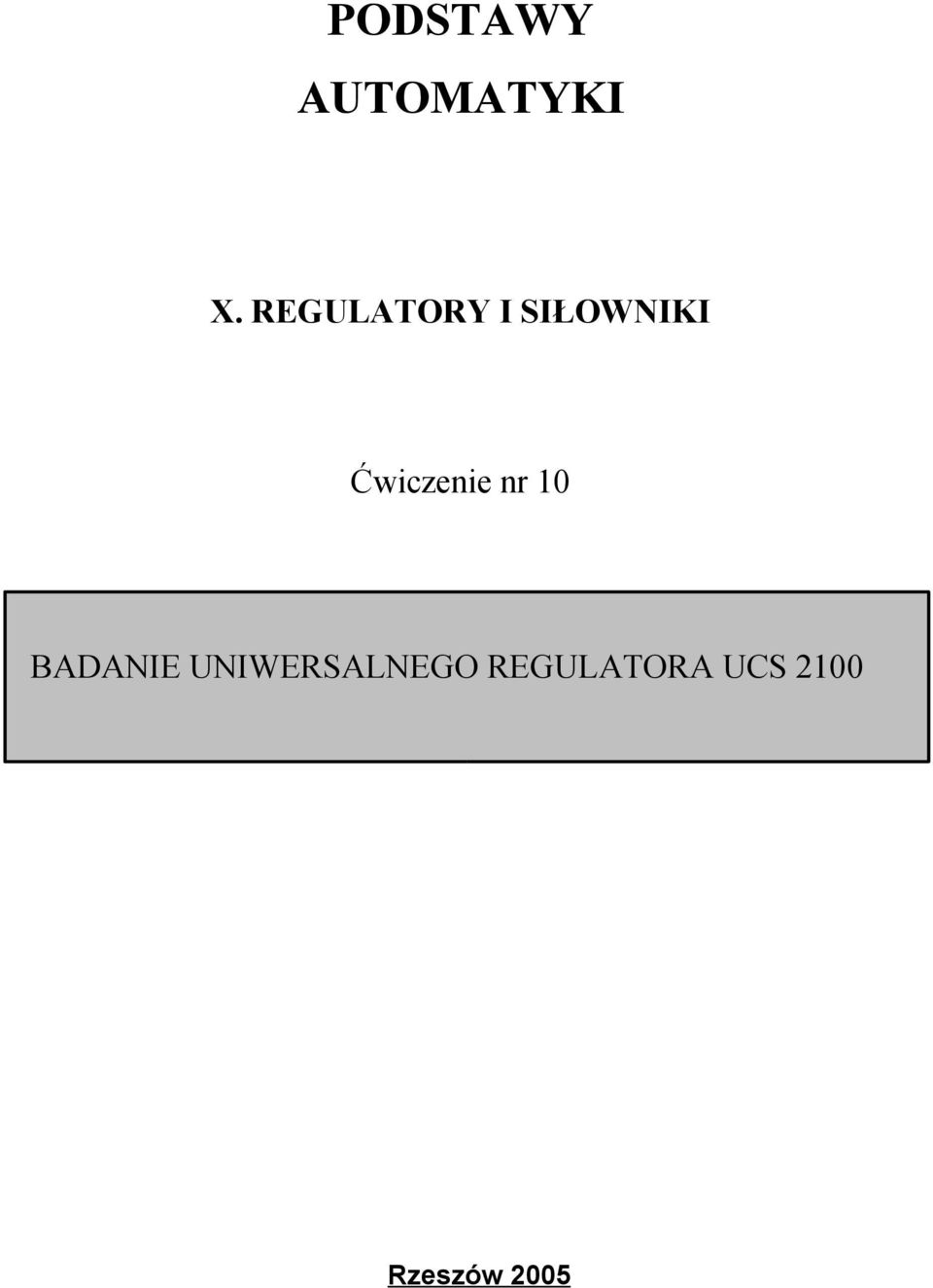 Ćwiczenie nr 10 BADANIE
