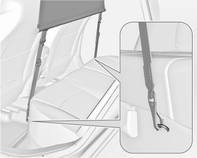 100 Schowki Zestaw pasków fotelami albo, jeżeli oparcia tylnych foteli są złożone a siedziska uniesione, za przednimi fotelami. Za siatką zabezpieczającą nie mogą znajdować się pasażerowie.