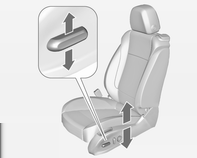48 Fotele, elementy bezpieczeństwa Elektryczna regulacja fotela 9 Ostrzeżenie Podczas obsługiwania układu elektrycznej regulacji fotela należy zachować ostrożność.