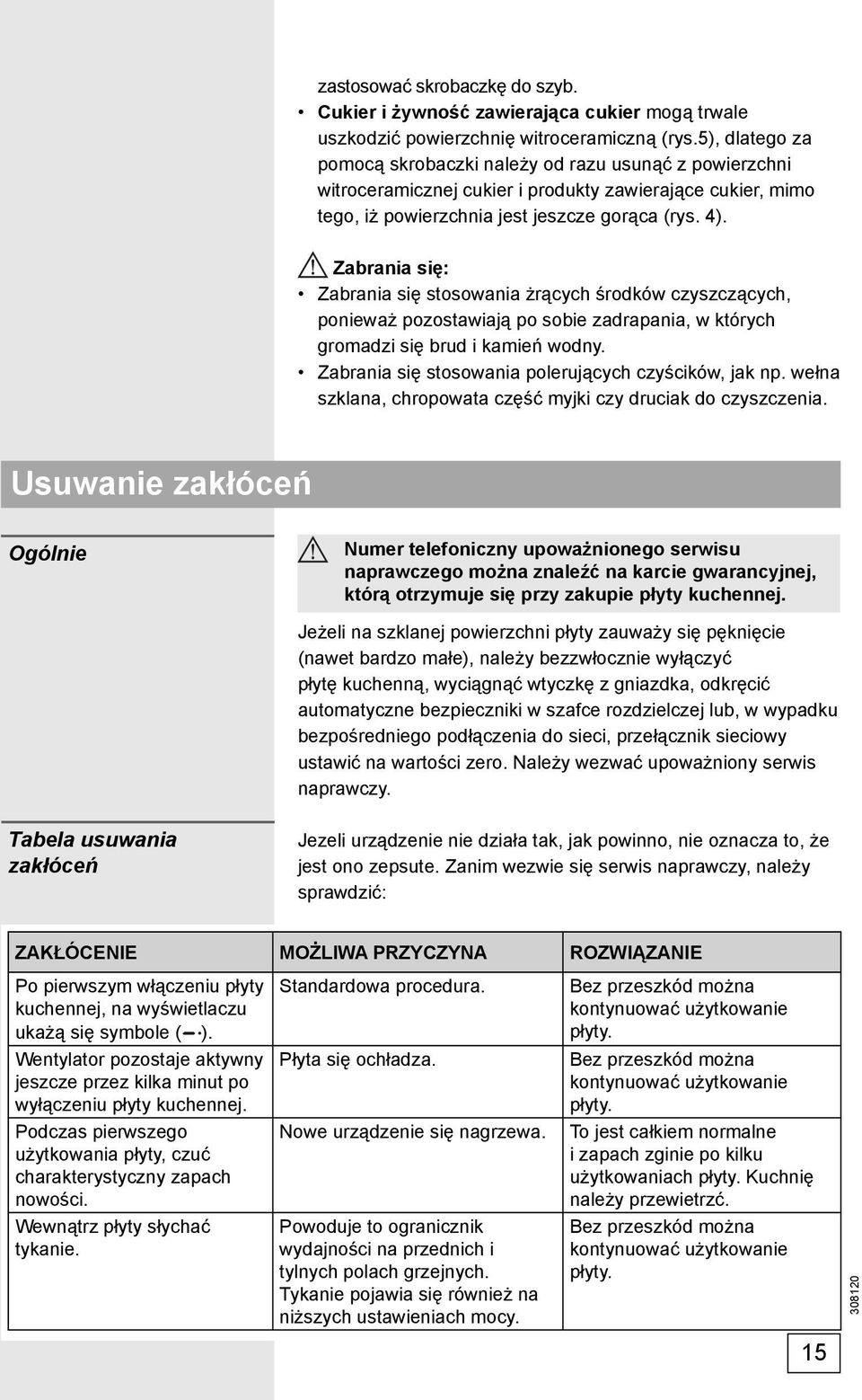 Zabrania się: Zabrania się stosowania żrących środków czyszczących, ponieważ pozostawiają po sobie zadrapania, w których gromadzi się brud i kamień wodny.