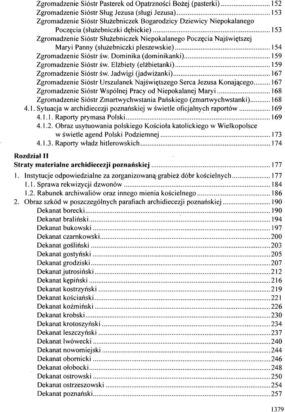 Dominika (dominikanki) 159 Zgromadzenie Sióstr św. Elżbiety (elżbietanki) 159 Zgromadzenie Sióstr św.