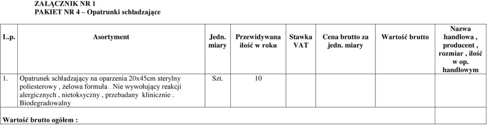 Nie wywołujący reakcji alergicznych, nietoksyczny, przebadany klinicznie.