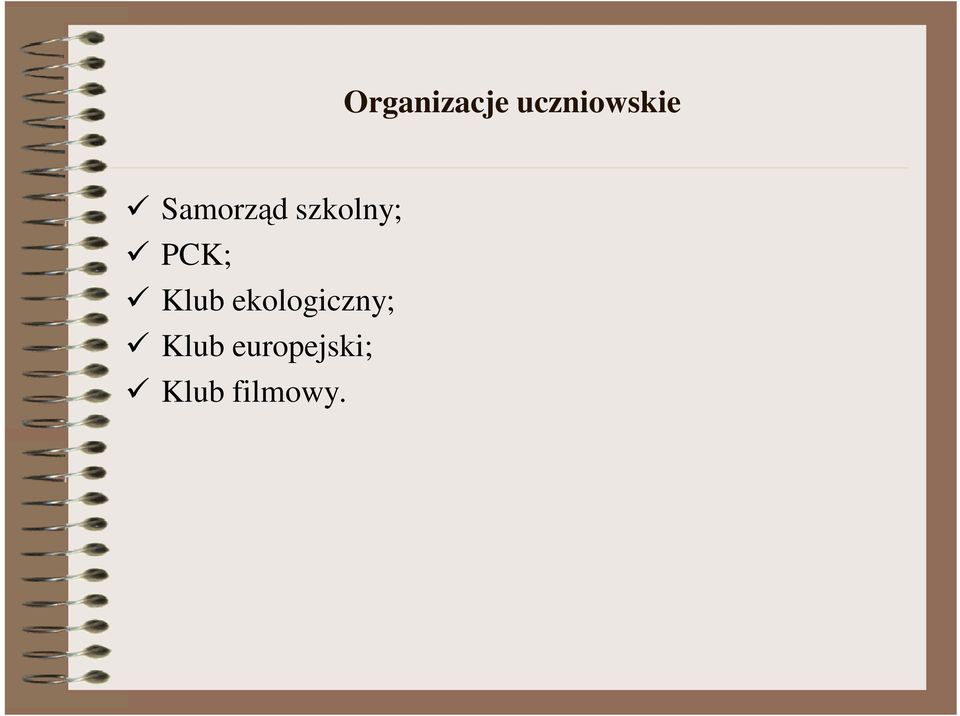 Klub ekologiczny; Klub