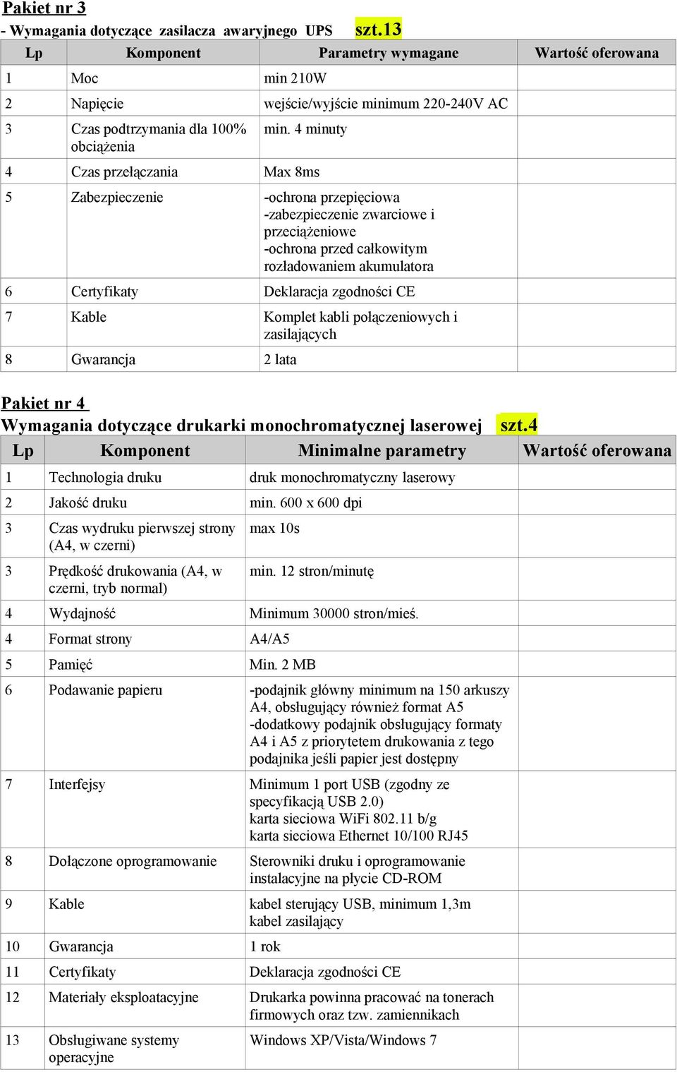 4 minuty 4 Czas przełączania Max 8ms 5 Zabezpieczenie -ochrona przepięciowa -zabezpieczenie zwarciowe i przeciążeniowe -ochrona przed całkowitym rozładowaniem akumulatora 6 Certyfikaty Deklaracja