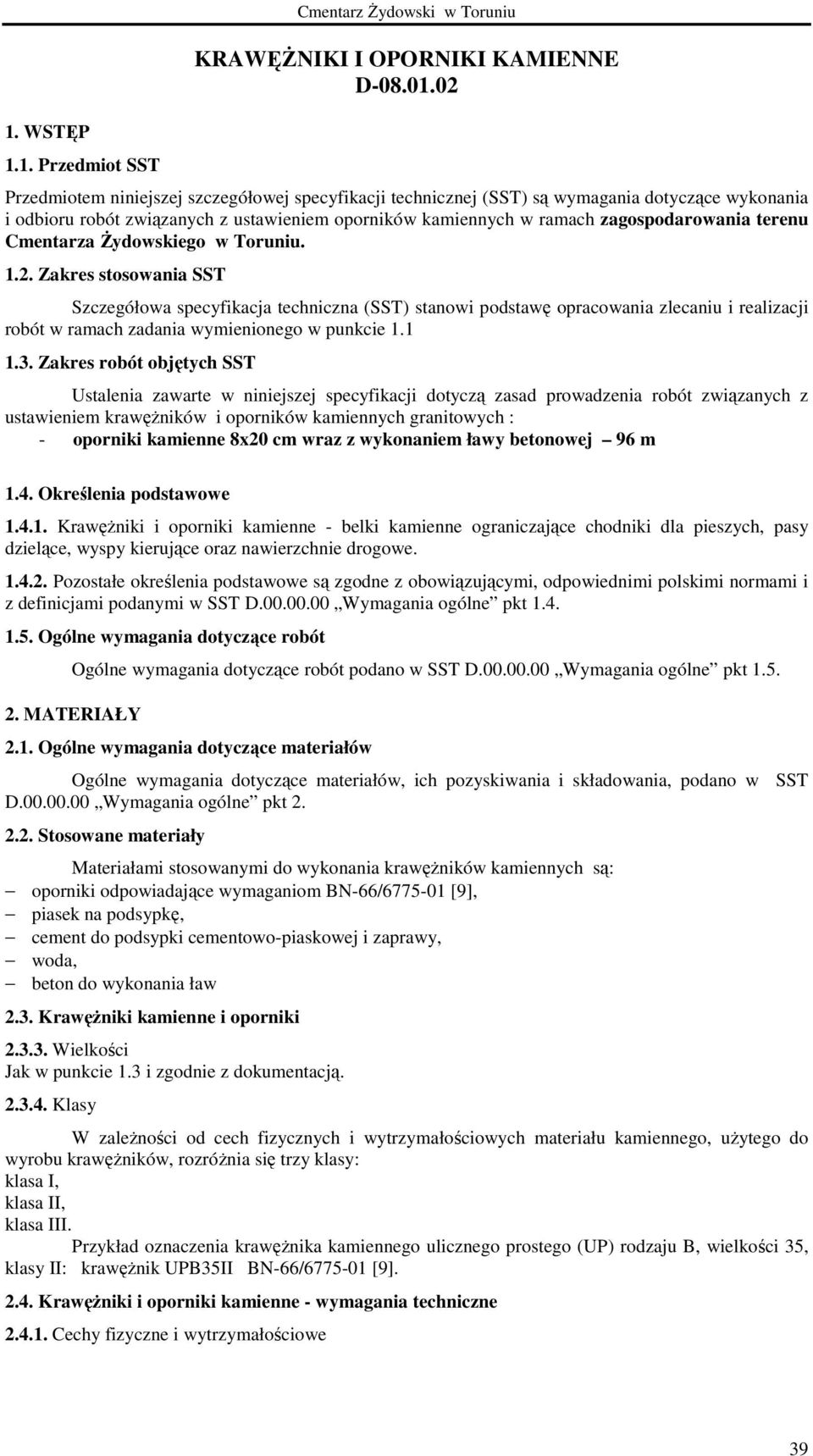Cmentarza śydowskiego w Toruniu. 1.2.