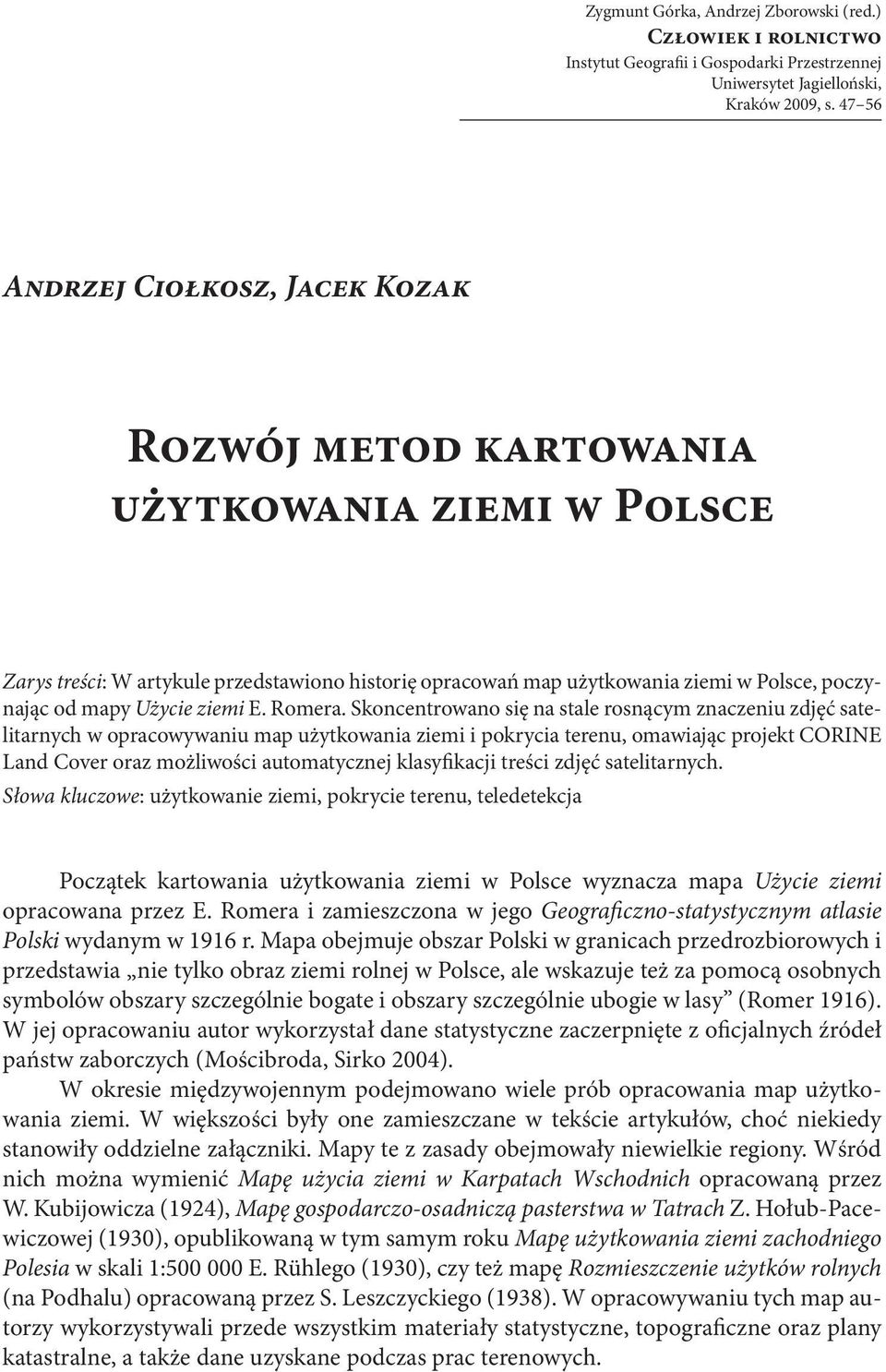 Użycie ziemi E. Romera.