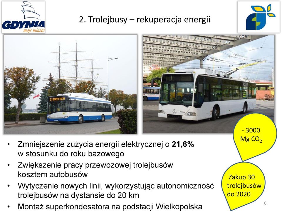 Wytyczenie nowych linii, wykorzystując autonomiczność trolejbusów na dystansie do 20 km