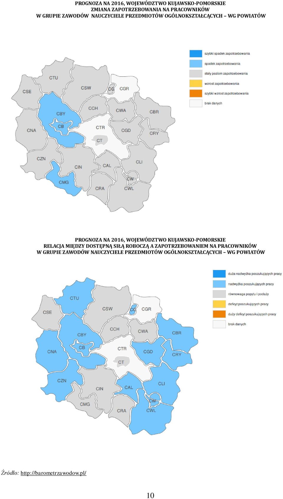 KUJAWSKO-POMORSKIE RELACJA MIĘDZY DOSTĘPNĄ SIŁĄ ROBOCZĄ A ZAPOTRZEBOWANIEM NA PRACOWNIKÓW W