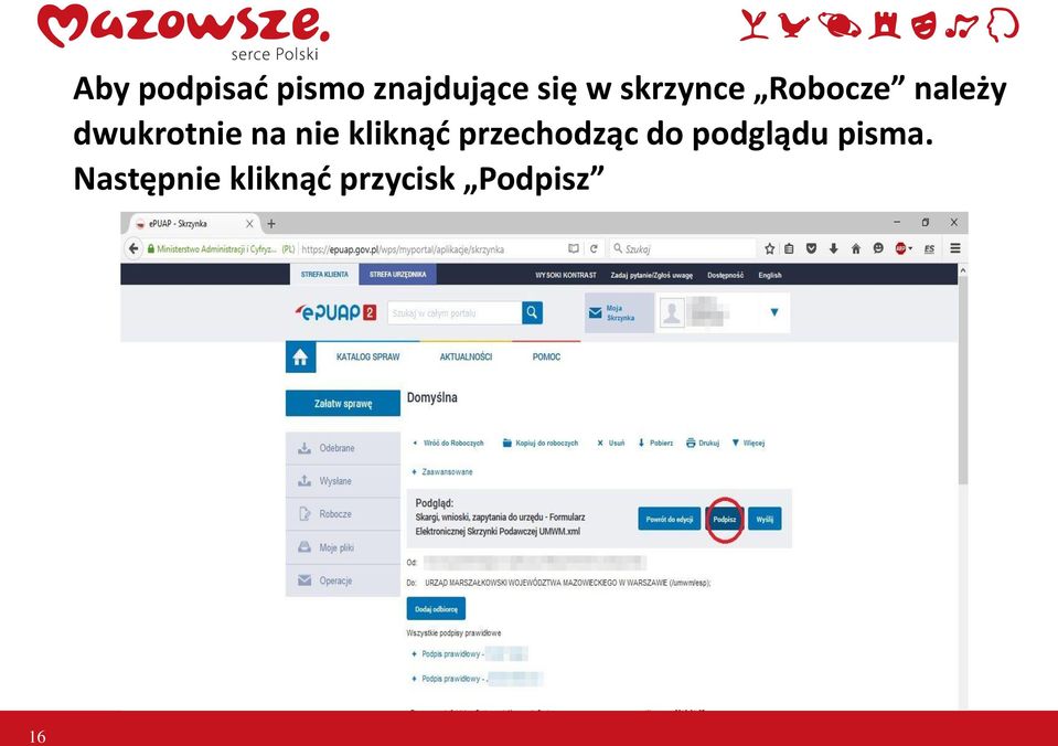 nie kliknąć przechodząc do podglądu