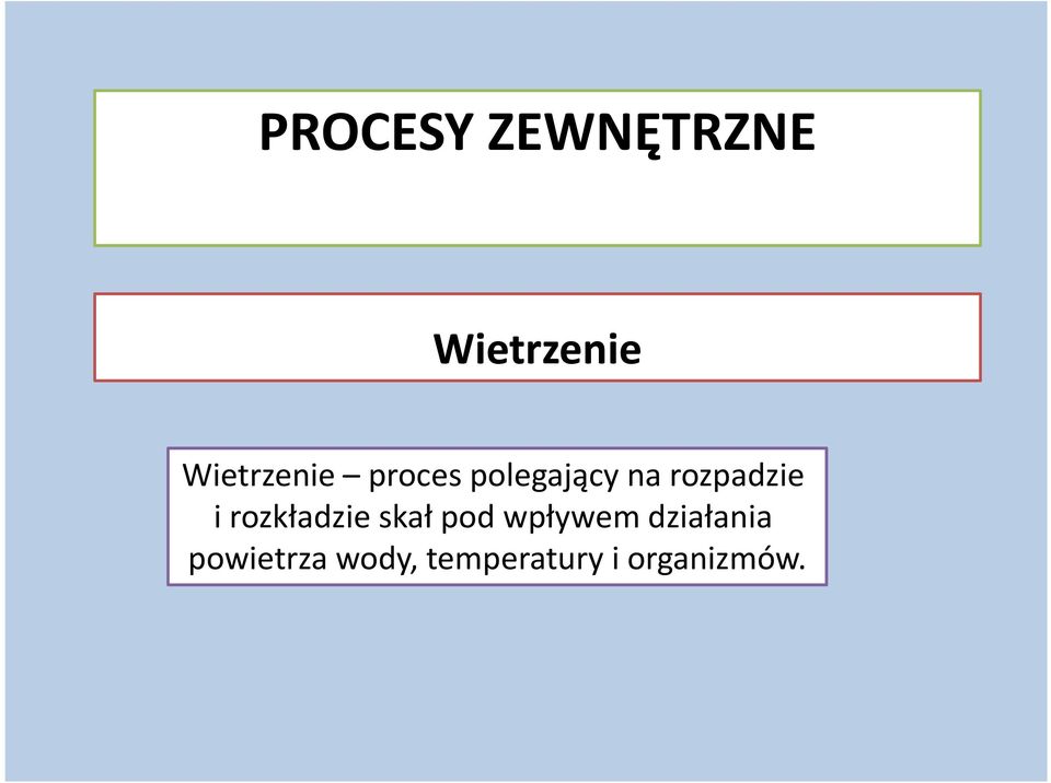 rozpadzie i rozkładzie skał pod