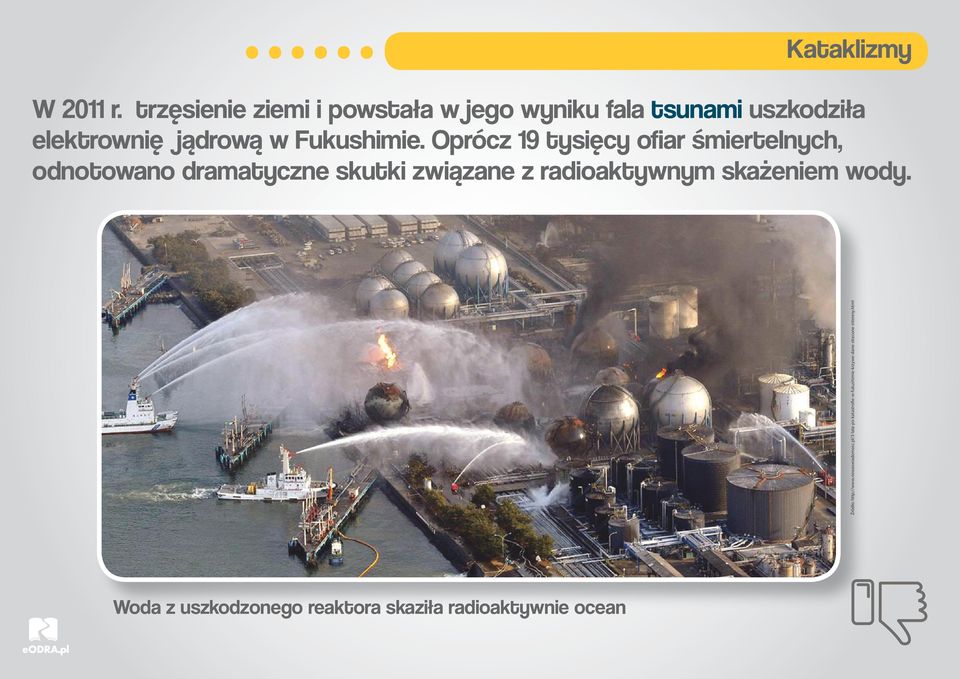 Oprócz 19 tysięcy ofiar śmiertelnych, odnotowano dramatyczne skutki związane z radioaktywnym