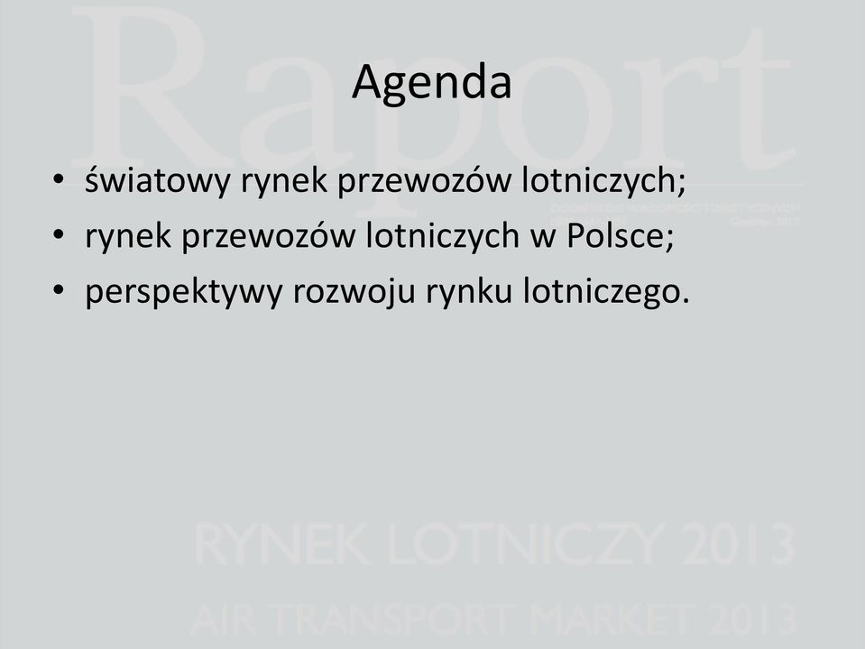 przewozów lotniczych w
