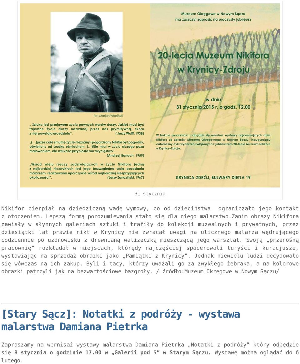 codziennie po uzdrowisku z drewnianą walizeczką mieszczącą jego warsztat.