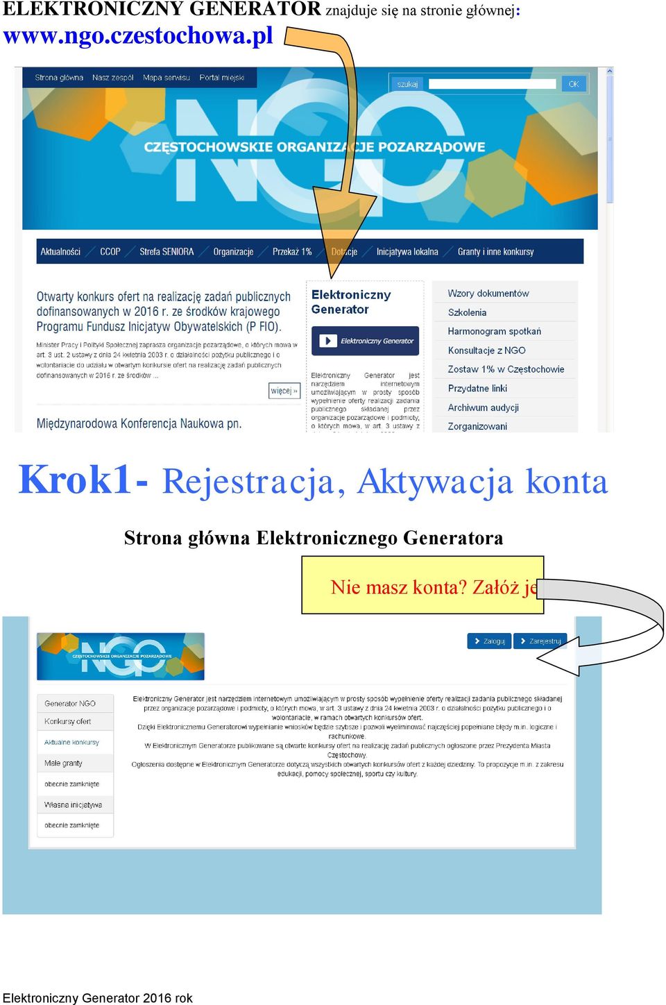 pl Krok1- Rejestracja, Aktywacja konta Strona