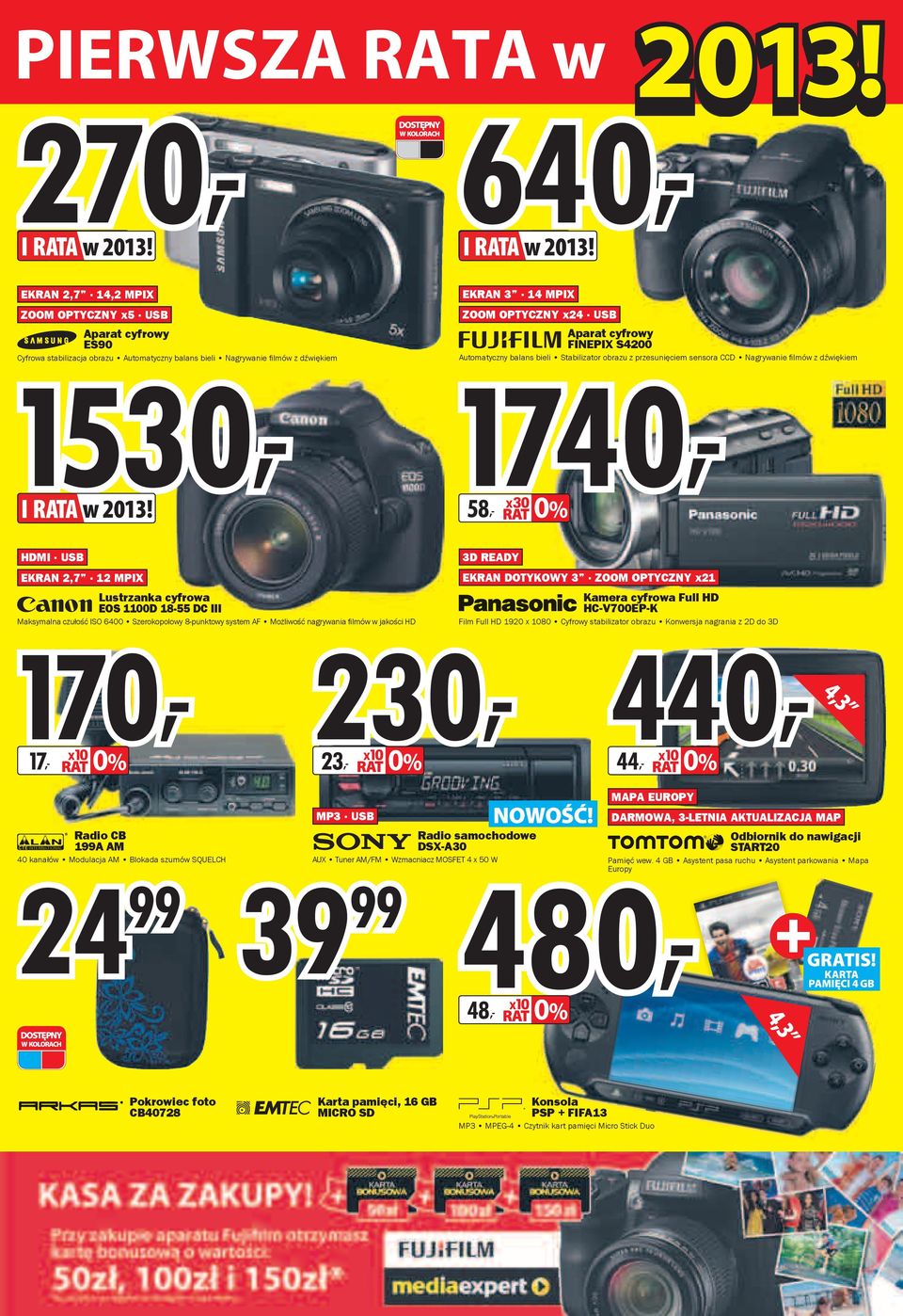 cyfrowy FINEPIX S4200 Automatyczny balans bieli Stabilizator obrazu z przesunięciem sensora CCD Nagrywanie fi lmów z dźwiękiem 50, x30 0% 1740, 58, x30 0% HDMI USB EKRAN 2,7 12 MPIX Lustrzanka