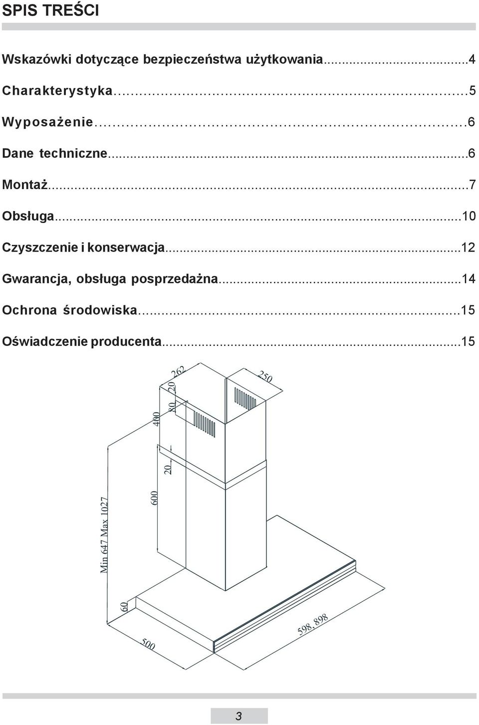 ..10 Czyszczenie i konserwacja...12 Gwarancja, obsługa posprzedażna.
