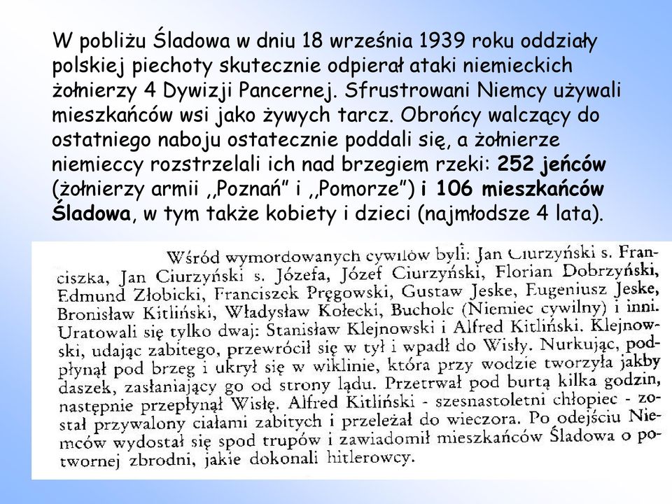 Obrońcy walczący do ostatniego naboju ostatecznie poddali się, a żołnierze niemieccy rozstrzelali ich nad