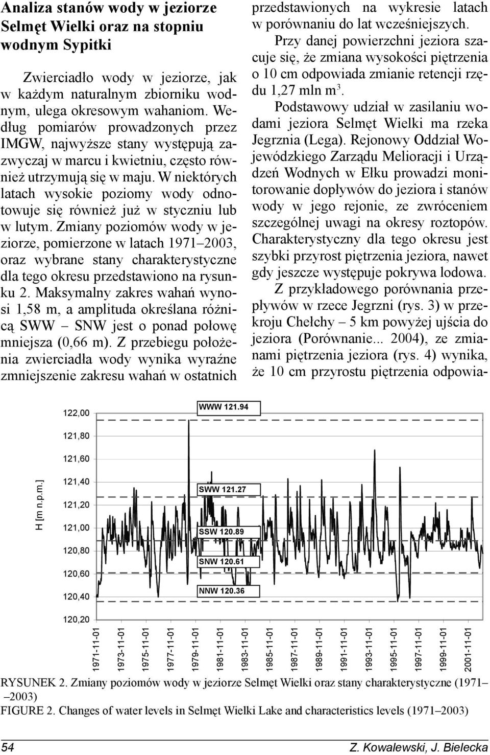 W niektórych latach wysokie poziomy wody odnotowuje się również już w styczniu lub w lutym.