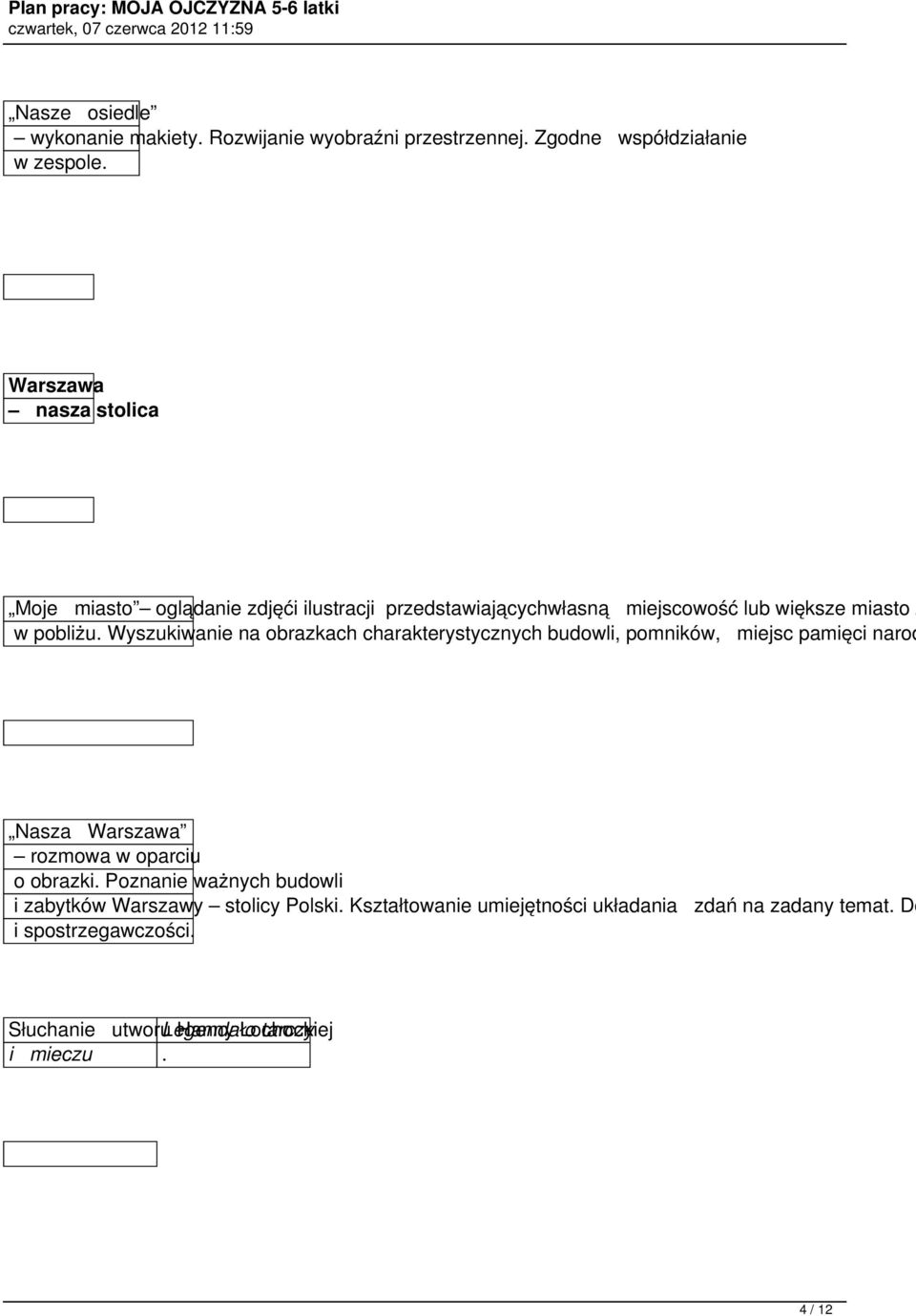 Wyszukiwanie na obrazkach charakterystycznych budowli, pomników, miejsc pamięci narod Nasza Warszawa rozmowa w oparciu o obrazki.