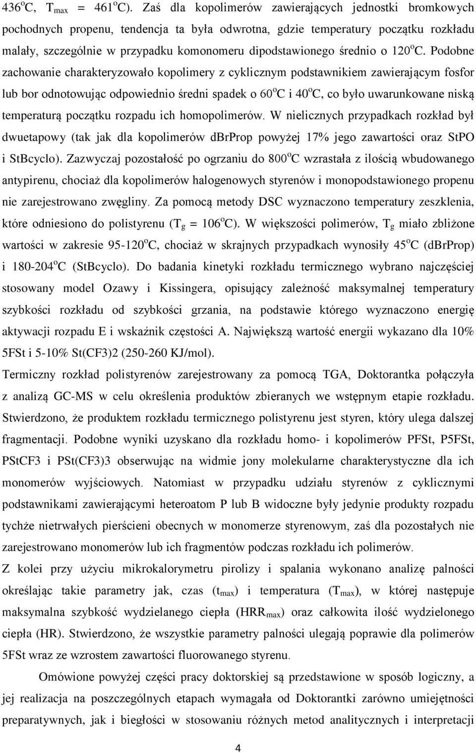 średnio o 120 o C.