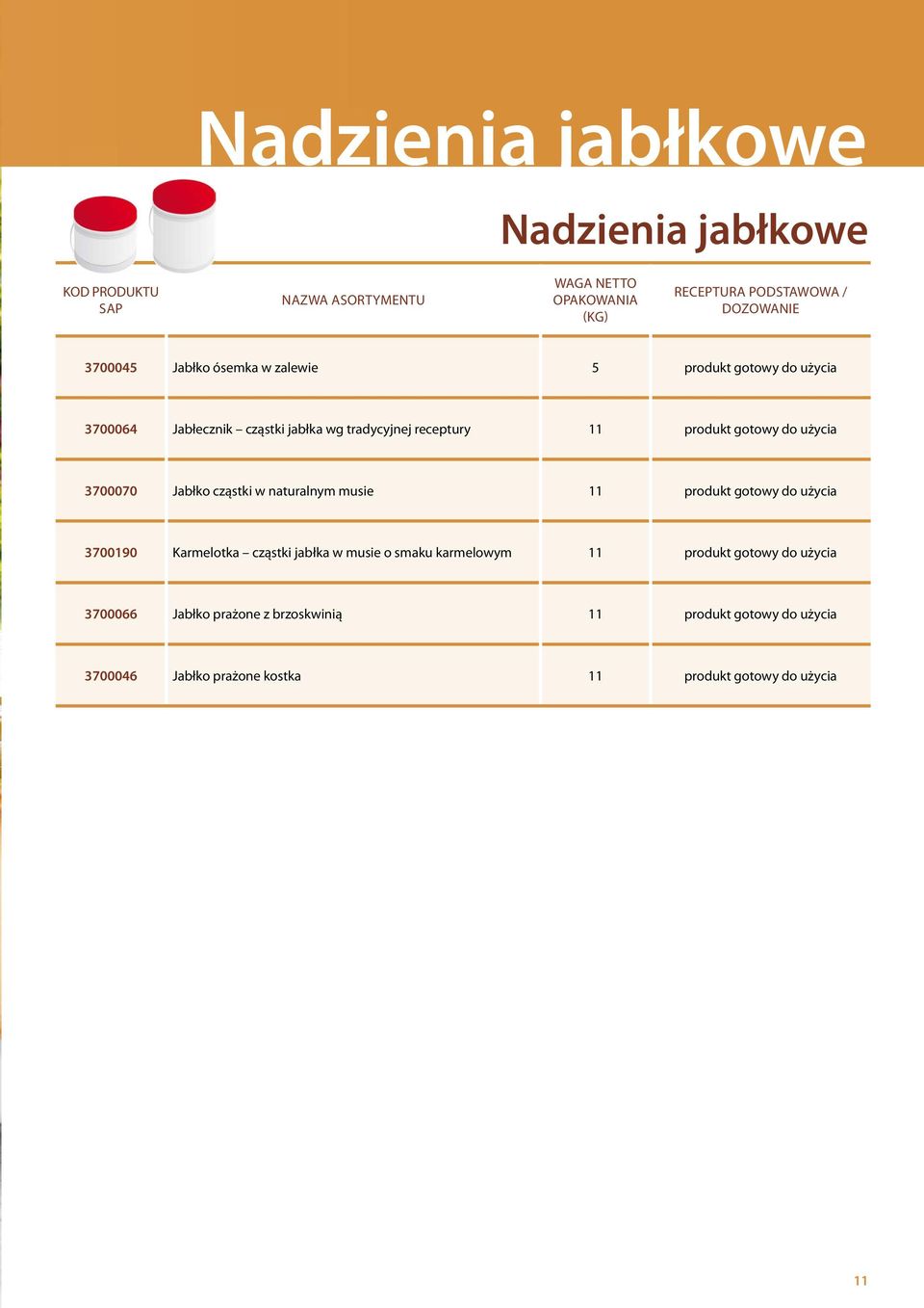 produkt gotowy do użycia 3700190 Karmelotka cząstki jabłka w musie o smaku karmelowym 11 produkt gotowy do użycia