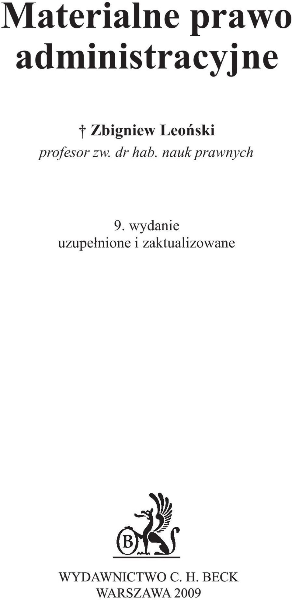 Leoñski profesor zw. dr hab.