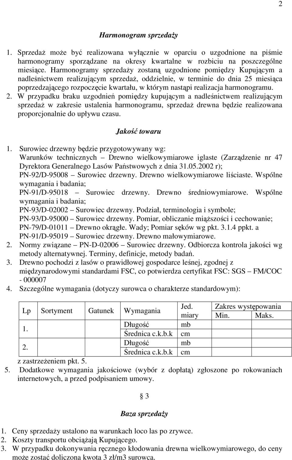 realizacja harmonogramu. 2.