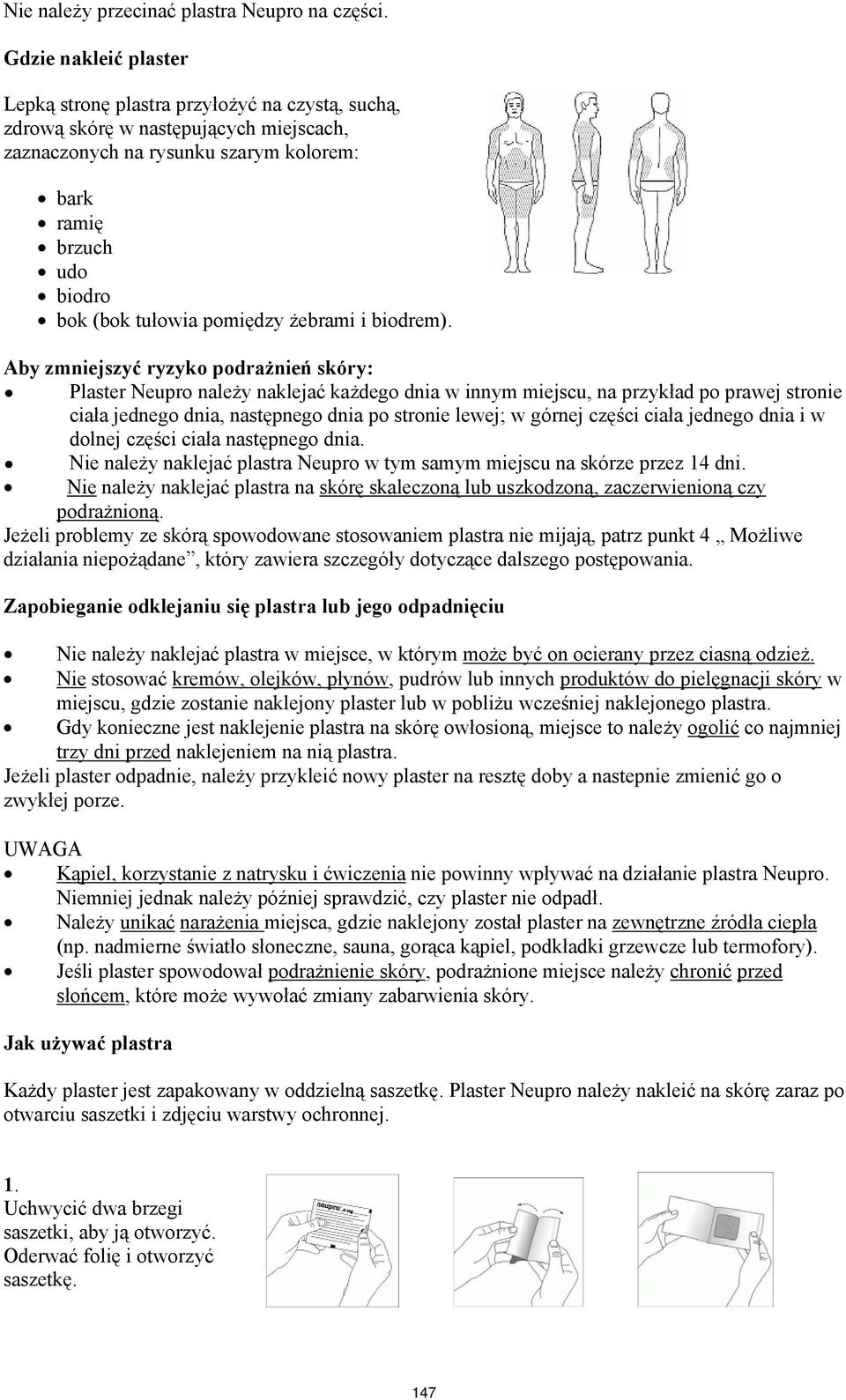 pomiędzy żebrami i biodrem).