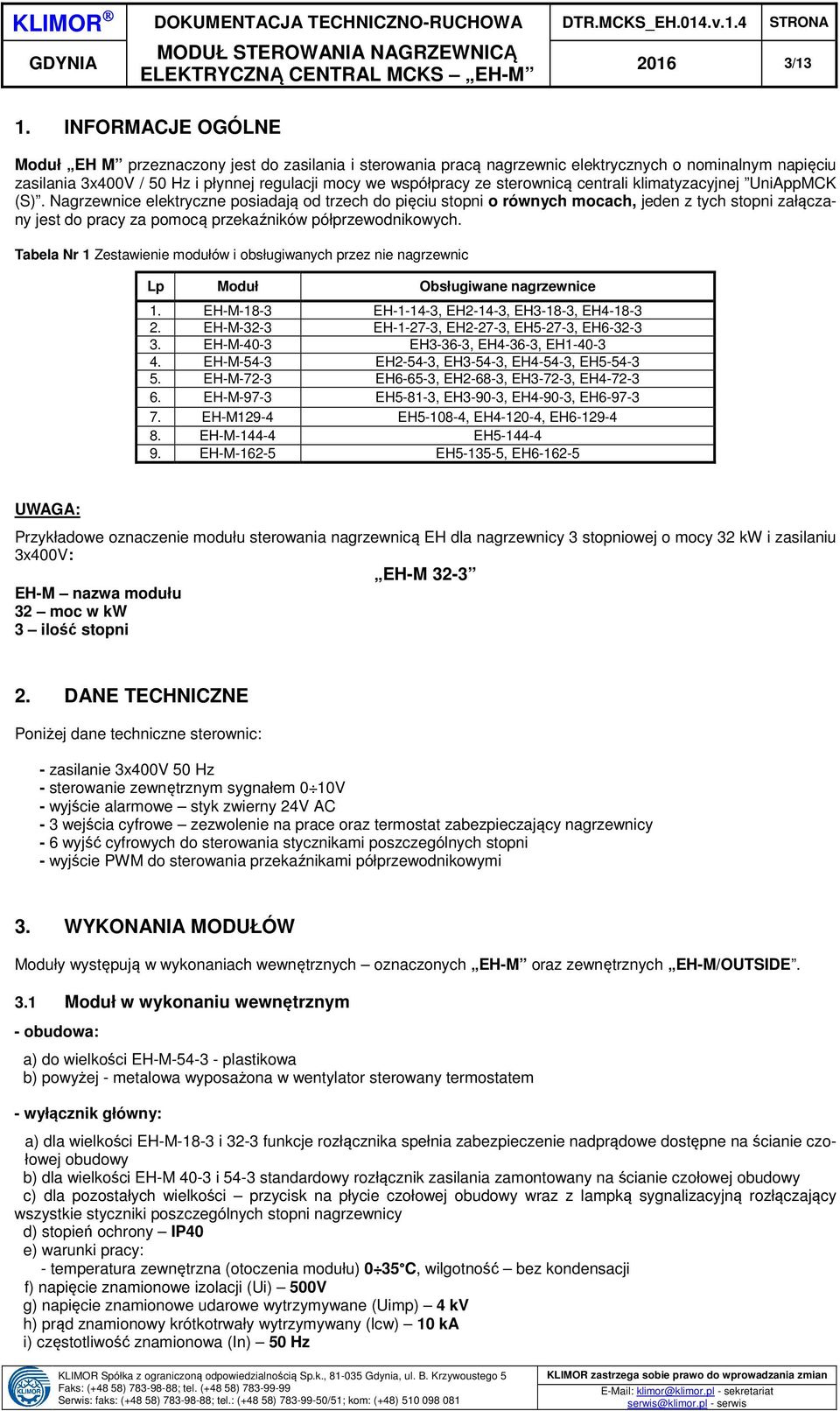 sterownicą centrali klimatyzacyjnej UniAppMCK (S).