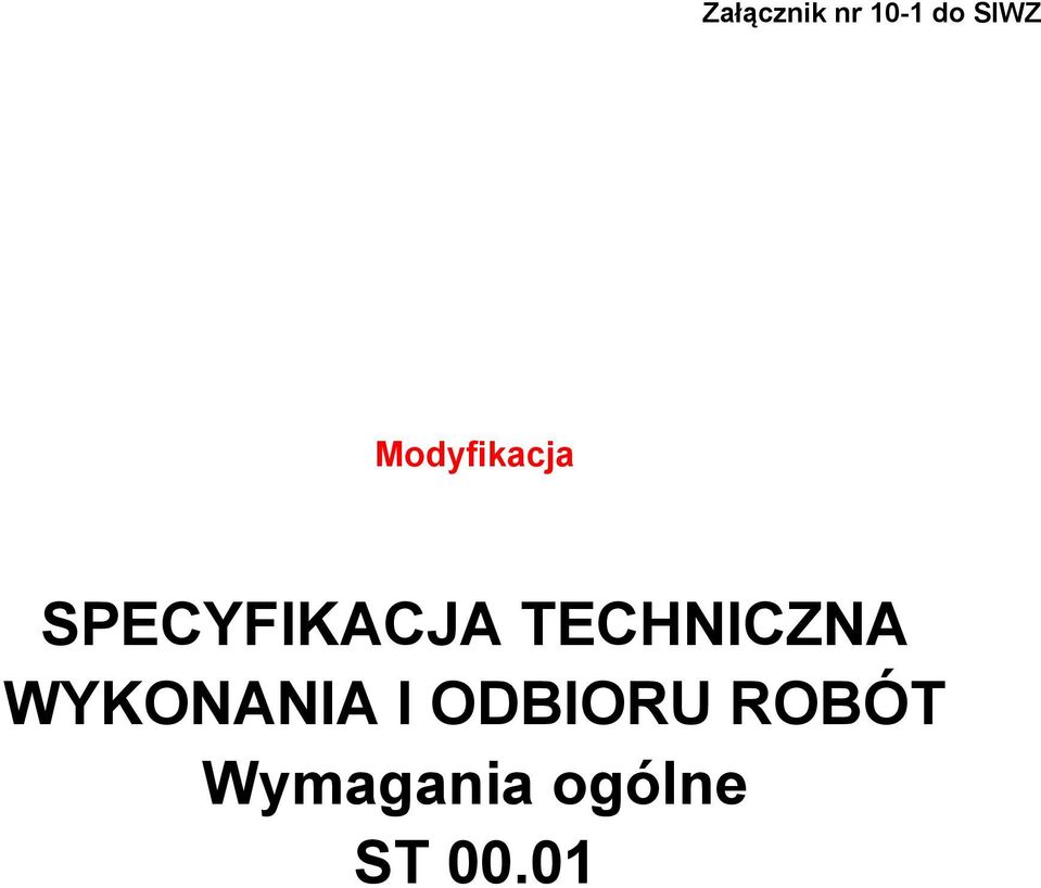 TECHNICZNA WYKONANIA I