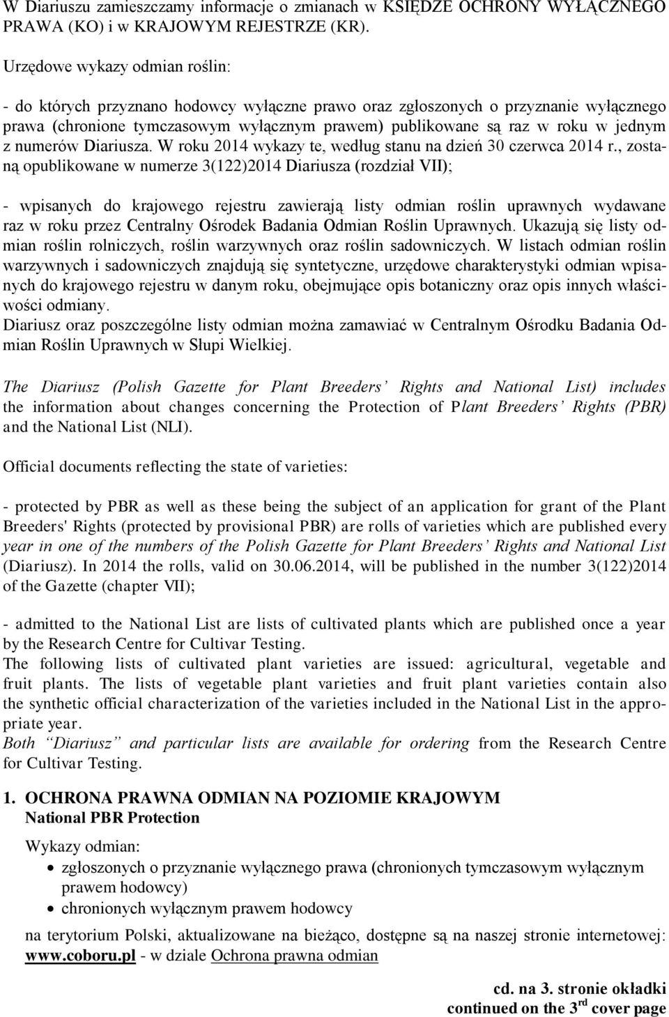 z numerów Diariusza. W roku 2014 wykazy te, według stanu na dzień 30 czerwca 2014 r.