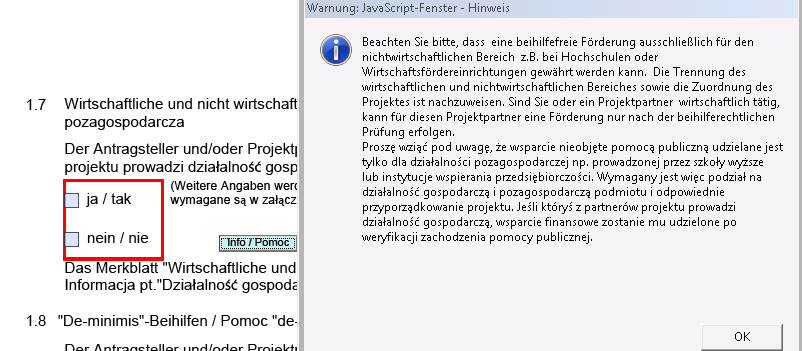 Geben Sie bitte alle Projektpartner an. Die Partner werden automatisch in die Finanztabellen aufgegenommen, die Sie nur noch Zahlenmäßig ergänzen müssen.