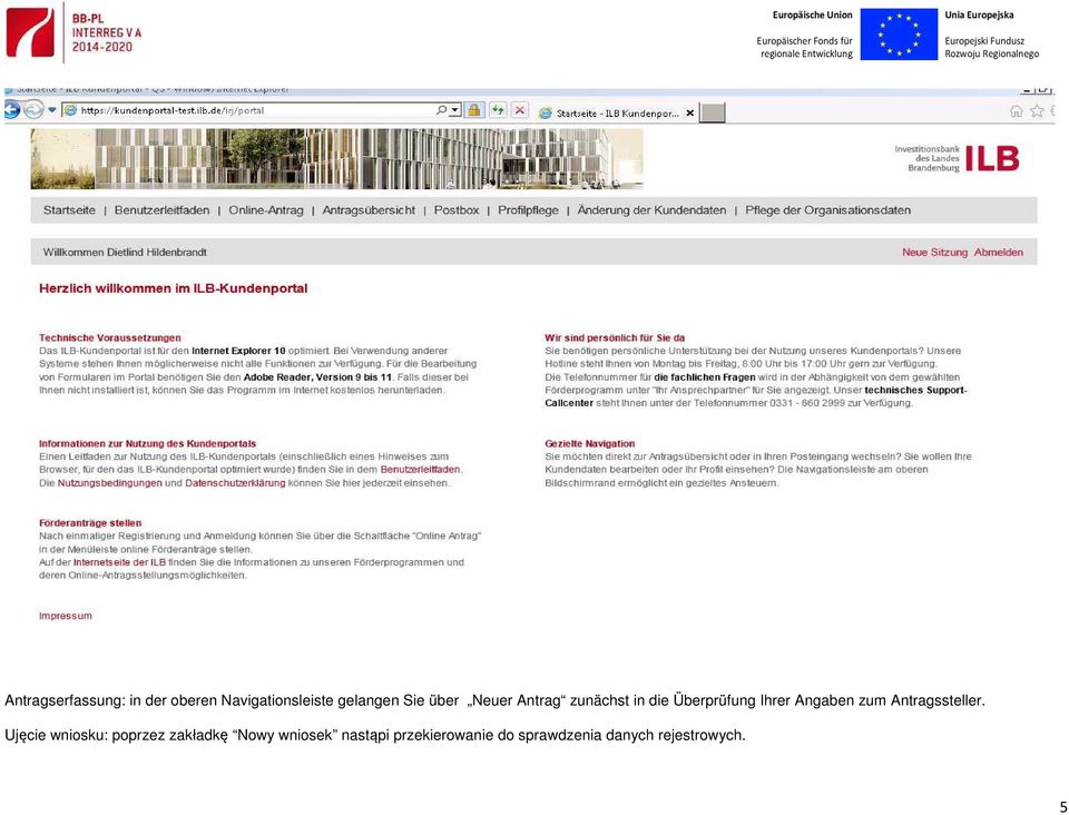 zum Antragssteller.